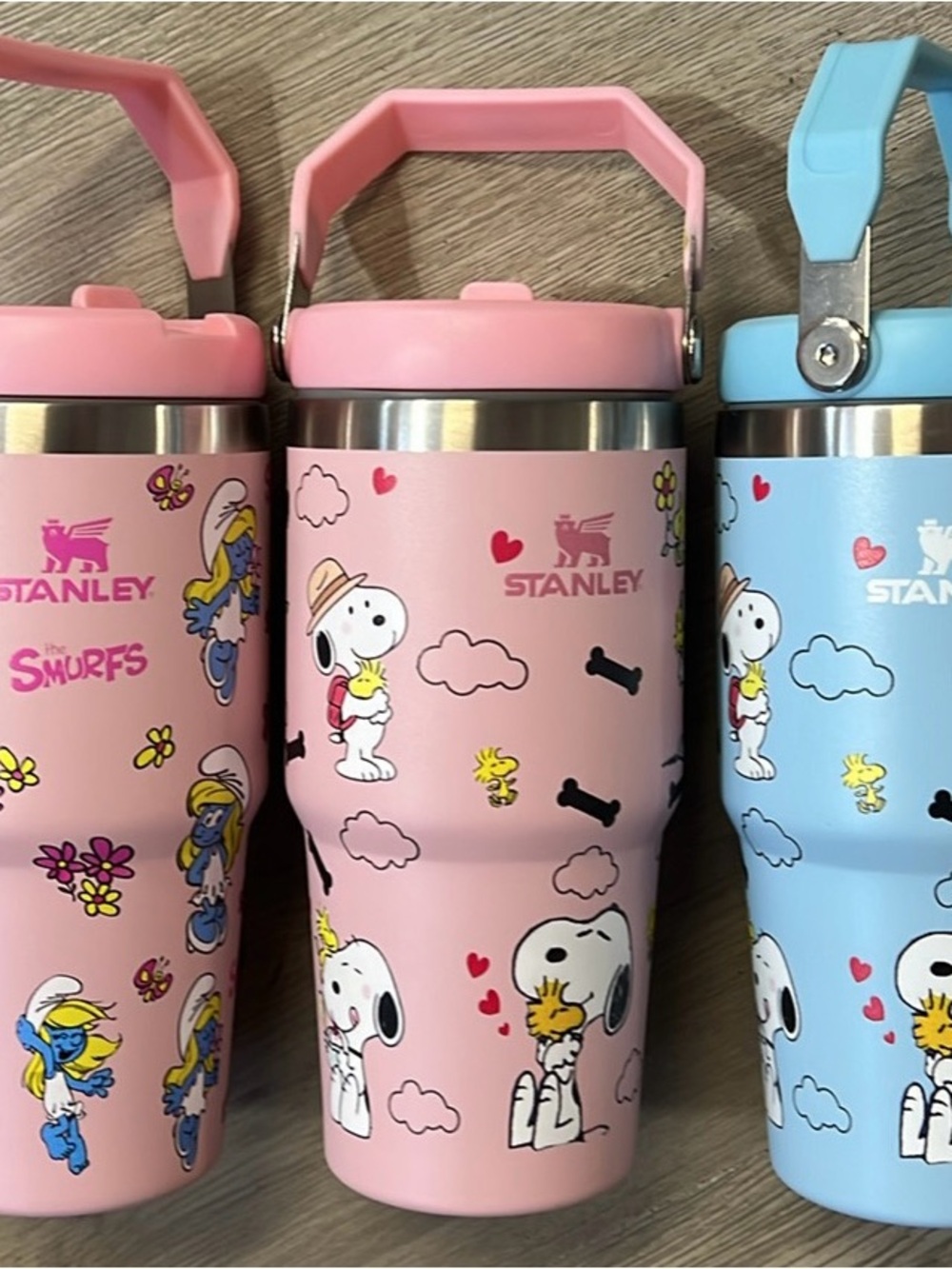 Stanley Pink Snoopy & Woodstock Insulated Travel Tumbler